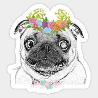 Cute Puppy with big Eyes Sticker